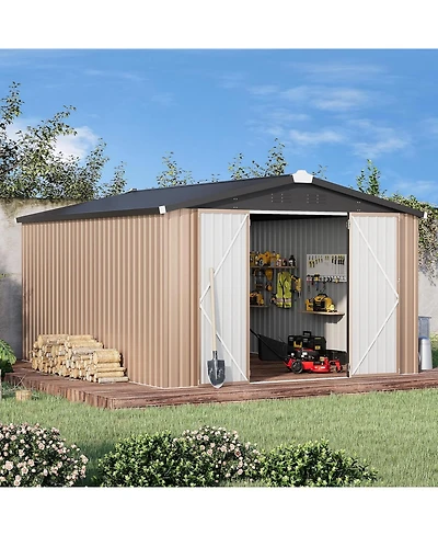 Aecojoy 10'x14' Outdoor Storage Shed