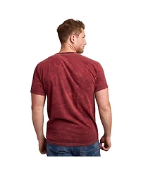 Harry Potter Men's Platform 9 ¾ Maroon Mineral Wash Crew Neck Short Sleeve