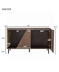 Streamdale Furniture Mid-Century Side Table with Storage