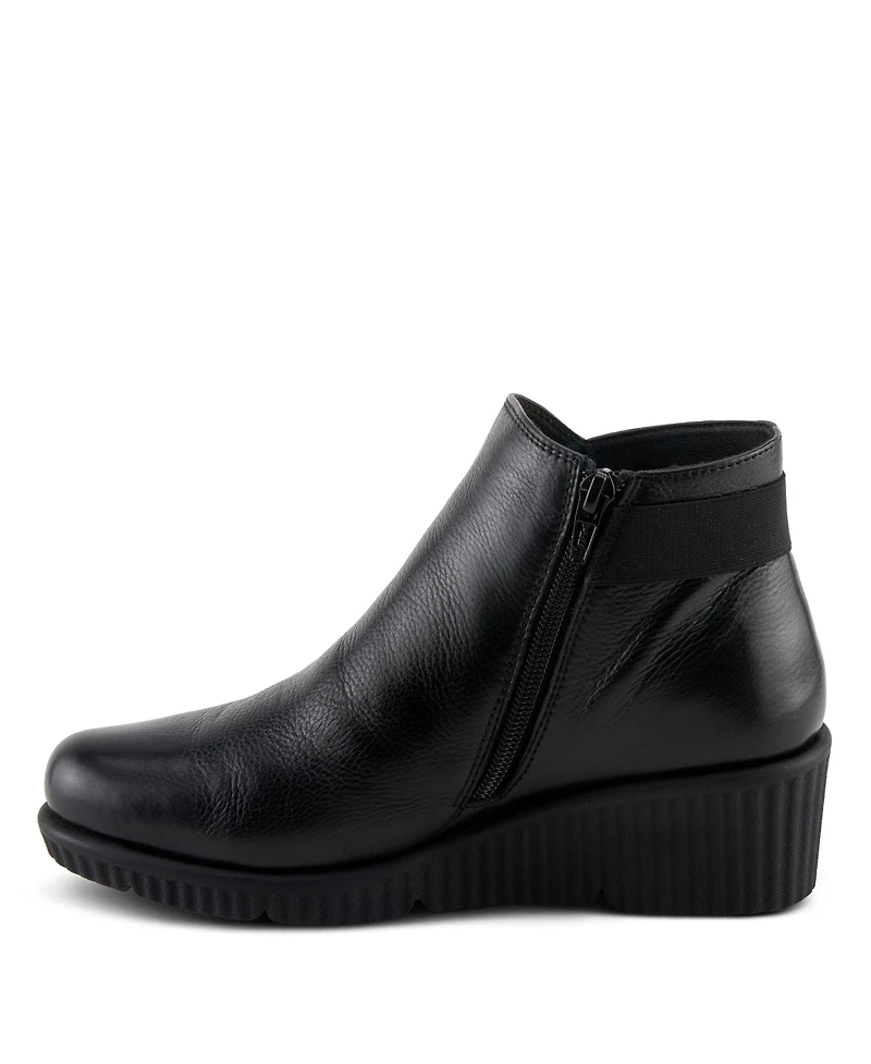 Spring Step Abruzzo Leather Wedge Boots, Dark Brown, Eu 42