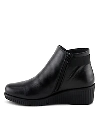 Spring Step Abruzzo Leather Wedge Boots, Dark Brown, Eu 42