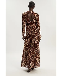 Karen Millen Women's Petite Mesh Maxi Dress