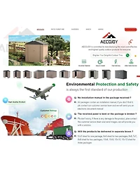 Aecojoy 7'x7' Outdoor Storage Shed