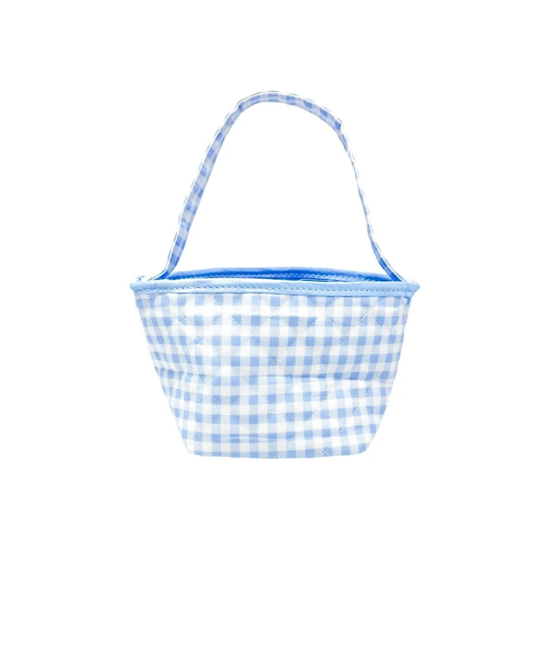 Bits & Bows Toddler Petite Halloween Pumpkin Tote in Blue