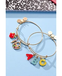 Alex and Ani 'Teacher's Pet' Multi Charm Textured Bangle