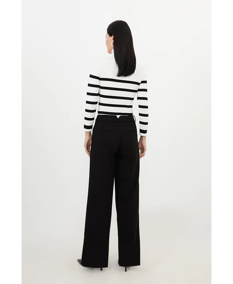 Karen Millen Women's Petite Tailored Straight Leg Pants