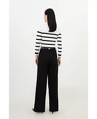 Karen Millen Women's Petite Tailored Straight Leg Pants