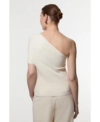 Karen Millen Women's Knitted One Shoulder Top