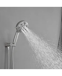 Greenspring Single-Handle 1-Spray Round Rain Shower Faucet Set with Rain Shower Head & Hand Shower in Brushed Nickel (Valve Included)
