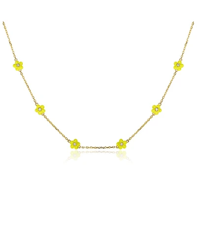 Anna Zuckerman Petit Daisy Yellow Necklace