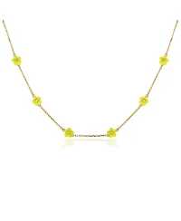 Anna Zuckerman Petit Daisy Yellow Necklace