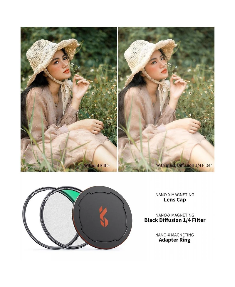 K&F Concept 49mm Nano-x 1/4 Black Soft Diffusion Magnetic Filter