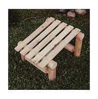 Contoured Comfort Cedar Log Slanted Ottoman