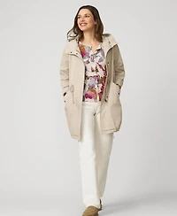 Cable & Gauge Women's Floral Crewneck Cardigan