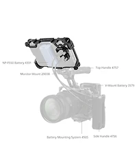 SmallRig Cage Kit with Sunhood and Screen Protector for Atomos Shinobi Ii Monitor