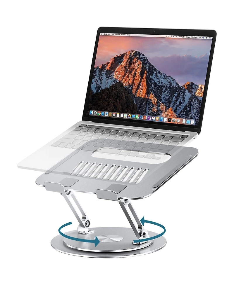 Lifelong Adjustable Laptop Stand with 360° Rotating Base Ergonomic Riser Holder