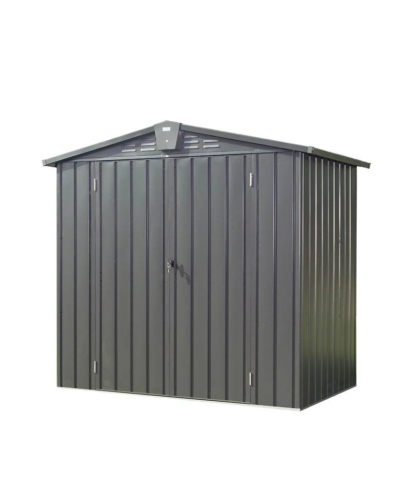 Clihome 4.2-ft x 6.5-ft Galvanized steel Storage Shed