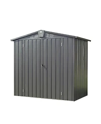 Clihome 4.2-ft x 6.5-ft Galvanized steel Storage Shed
