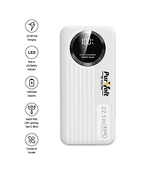 Pursonic 10,000mAh Led Fast Charging Power Bank – Built-in Cables, 22.5W Output, Type-c/Usb/Lightning Compatibility