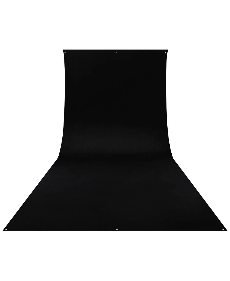 Westcott 9x20 Feet Wrinkle Resistant Cotton Background, Rich Black