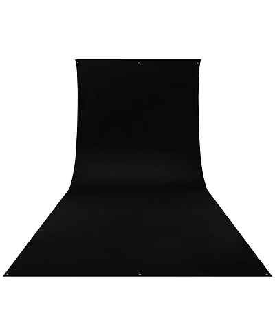 Westcott 9x20 Feet Wrinkle Resistant Cotton Background, Rich Black