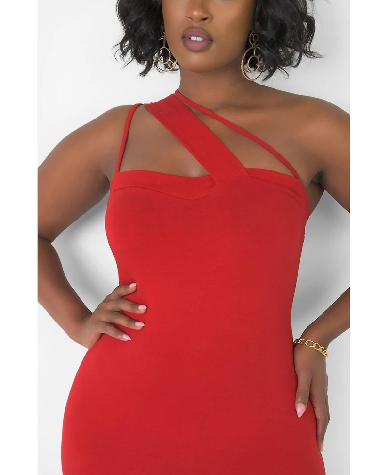 Rebdolls Plus Caged Bodycon Midi Dress