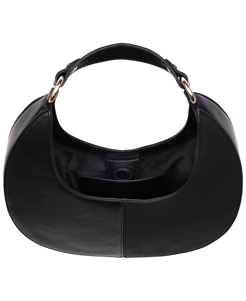Jason Wu Smooth & Suede Pu Shoulder Bag with Chain Logo Detail