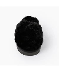 Minnetonka Women's Teddy Crossband Faux Fur Slippers