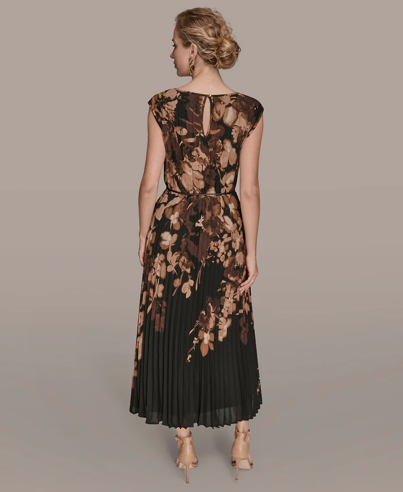 Donna Karan New York Women's Floral Belted Dress