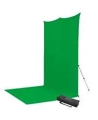 Westcott 8x13' X-Drop Pro Backdrop Kit with Stand, Chroma-Key Green Screen Sweep