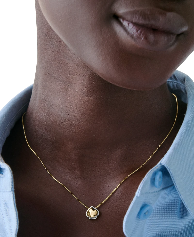 kate Spade new york Two-Tone Sculpted Mini Pendant Necklace