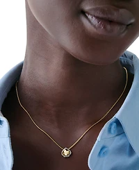 kate Spade new york Two-Tone Sculpted Mini Pendant Necklace