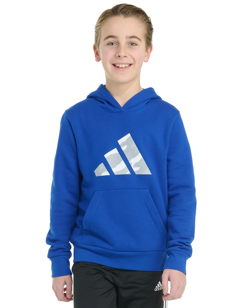 Adidas Big Boys Long Sleeve Graphic Fleece Hoodie