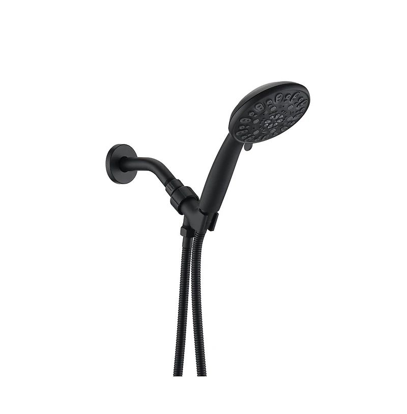Rainsken Matt black high pressure multi function with hand held shower faucet