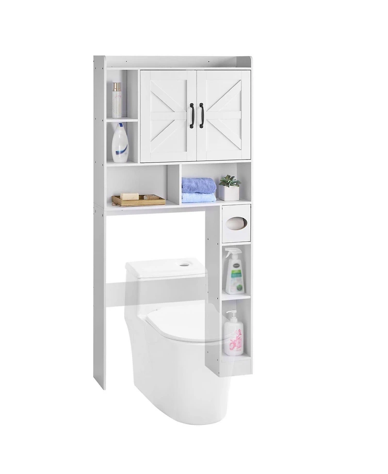 Slickblue Space-Saving Over-Toilet Cabinet with Adjustable Shelf for Bathroom