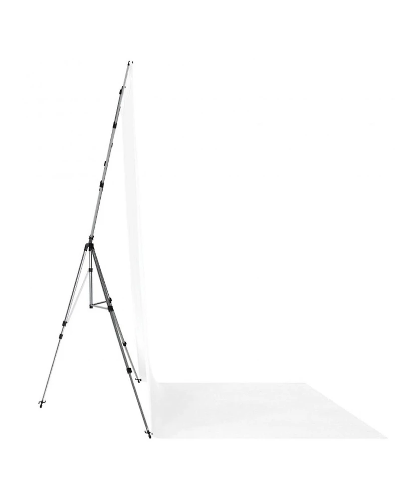 Westcott 8x13' X-Drop Pro Wrinkle-Resistant Backdrop Kit with Stand, High-Key White Sweep