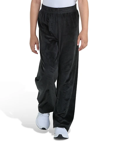 Adidas Big Girls S-xl Elastic Waistband Wide Leg Velour Pants