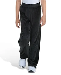 Adidas Big Girls S-xl Elastic Waistband Wide Leg Velour Pants