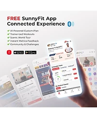 Sunny Health & Fitness Active 200 Smart Exercise Bike w/Pulse Sensor, Indoor Cardio Cycling Machine w/Adjustable Handlebar & Seat for Cardio Cycle Tra