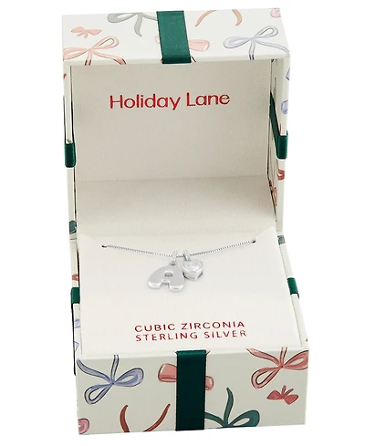 Holiday Lane Sterling Sliver Letter Initial Charm Necklace, Macy's Exclusive