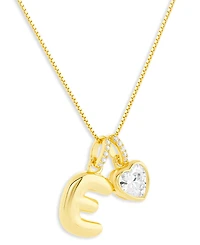 Holiday Lane Letter Initial Charm Necklace in Gold Over Sterling Silver, Macy's Exclusive