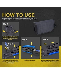 Kotto Coax Cable Crimper Kit with Compression Tool Stripper and Connectors