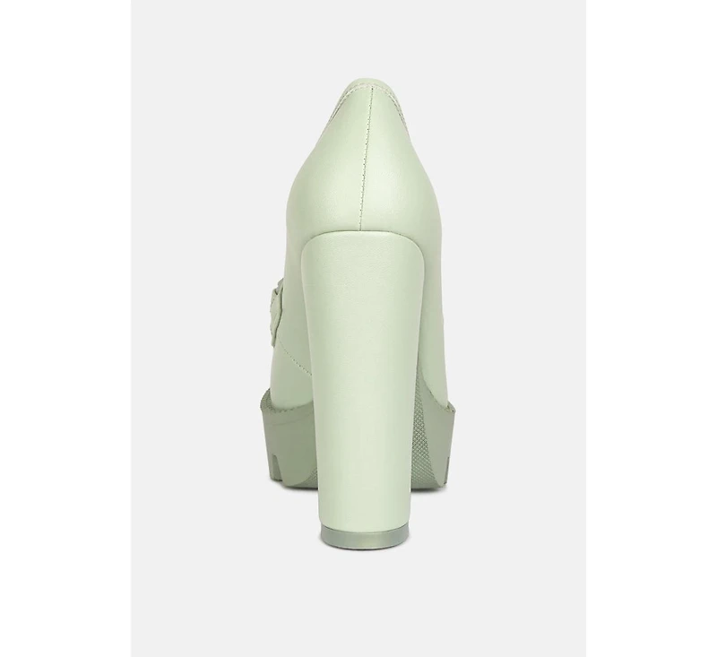 Corinne Womens Chain Embellished Chunky Loafers