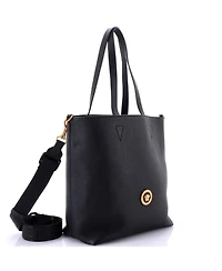Pre-Owned Versace Tall La Medusa Convertible Shopper Tote Bag Leather Leather