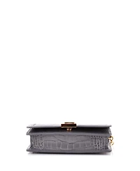 Pre-Owned Versace Mini Greca Goddess Convertible Clutch Embossed Leather