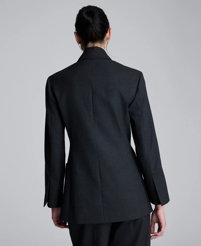 Kenneth Cole Women's Heathered Long Sleeve Blazer