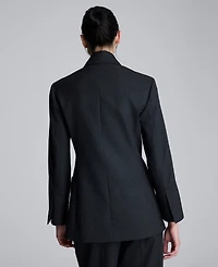 Kenneth Cole Women's Heathered Long Sleeve Blazer