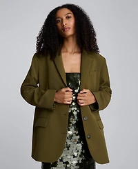 Kenneth Cole Women's Three-Button Boyfriend Blazer Jacket