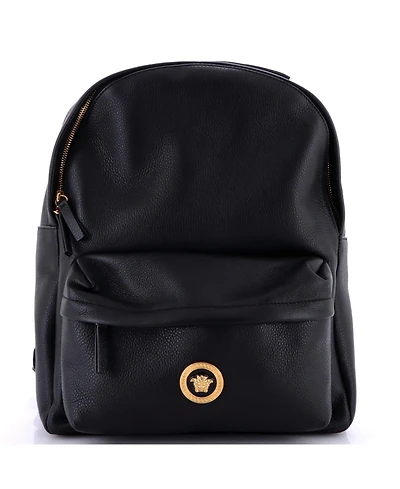 Pre-Owned Versace Medium Medusa Zip Backpack Leather