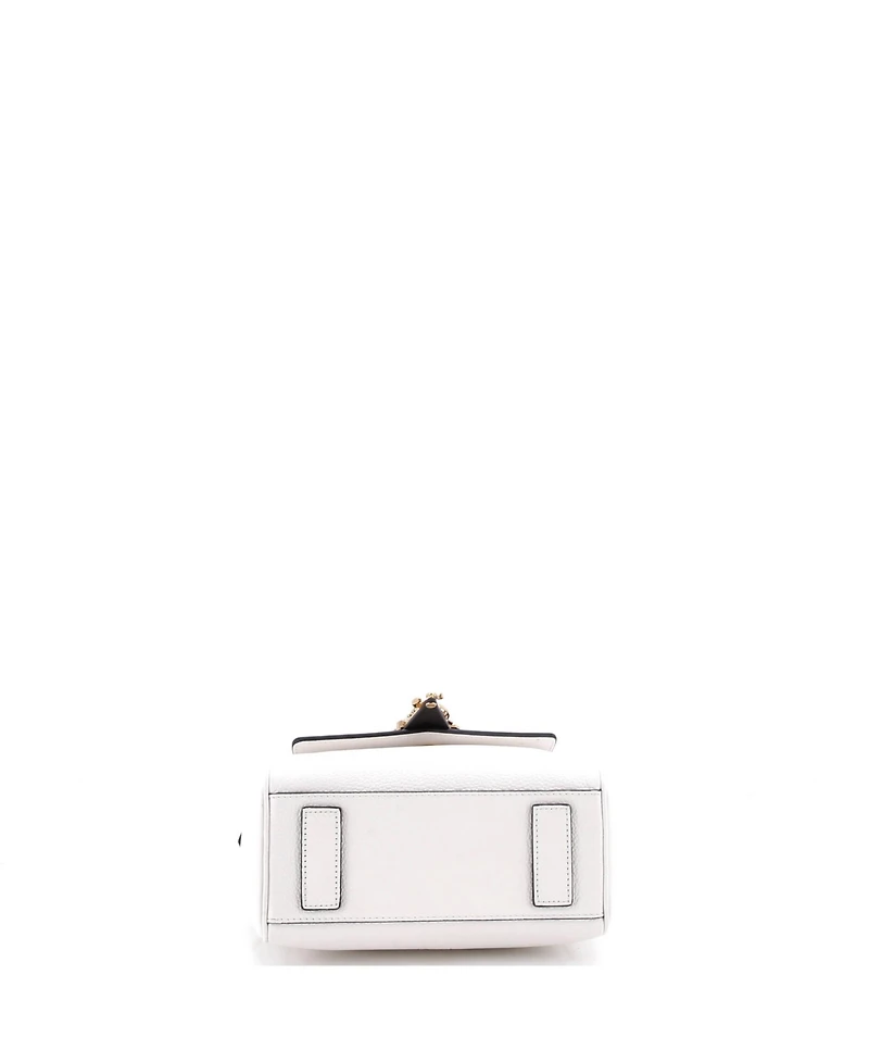 Pre-Owned Versace Small Virtus Convertible Top Handle Bag Leather